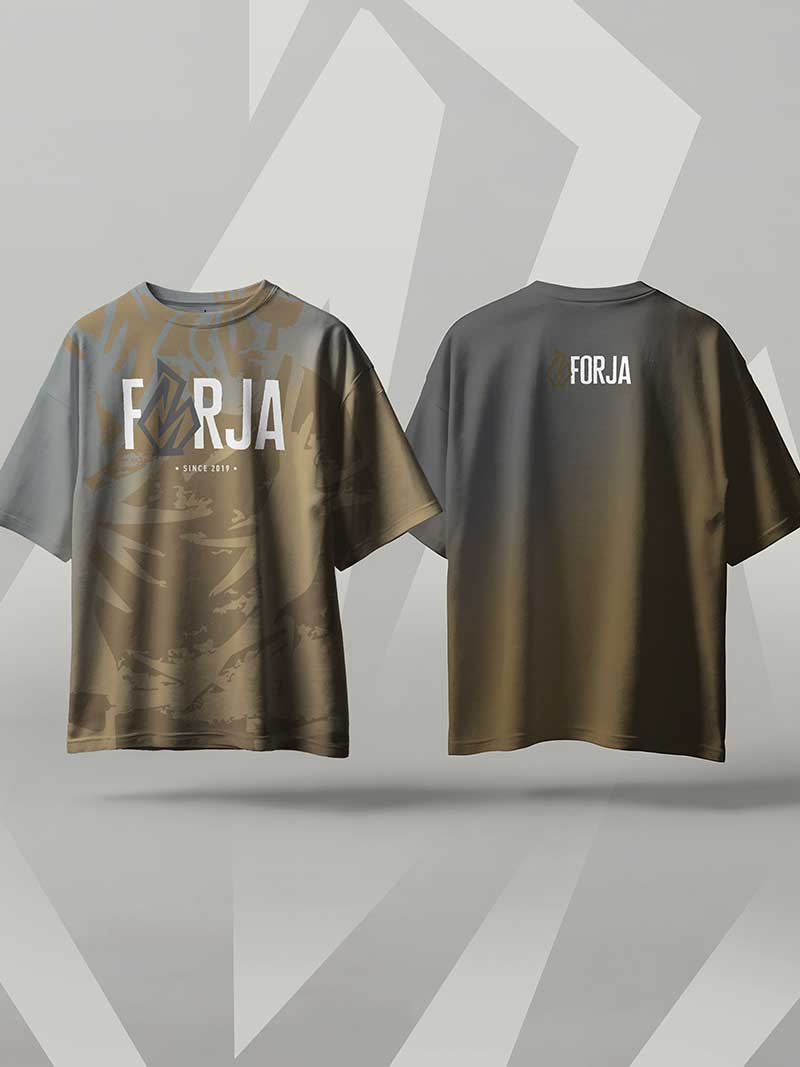 Camiseta Forja — Oversized Camuflado